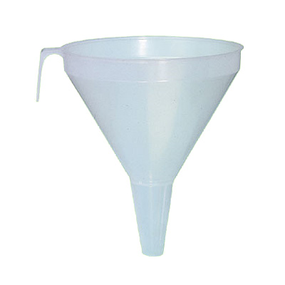 Close: Polythene funnel