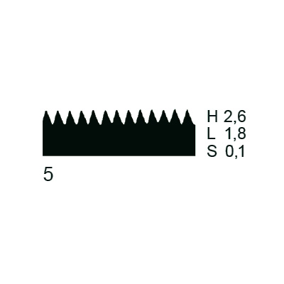 Close: Toothed blade 645 mm