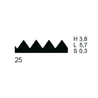 Close: Toothed blade 645 mm