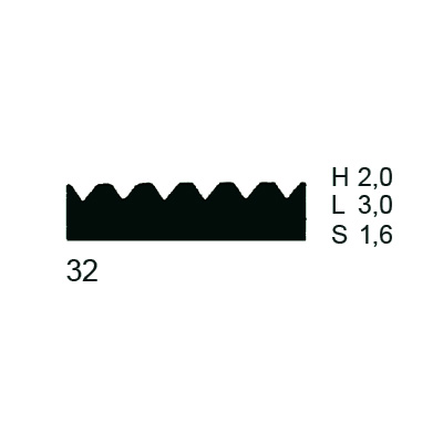 Close: Zahnleiste 280 mm