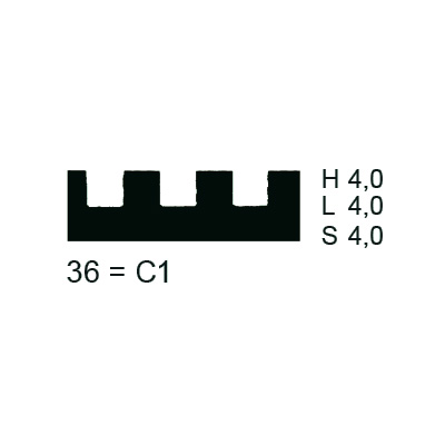 Close: Zahnleiste 280 mm