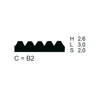 Close: Zahnleiste 280 mm