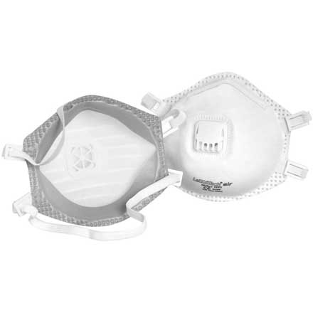 Close: Fine dust filter mask FFP3