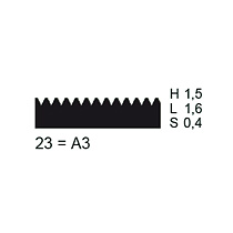 Zahnblatt 645 mm